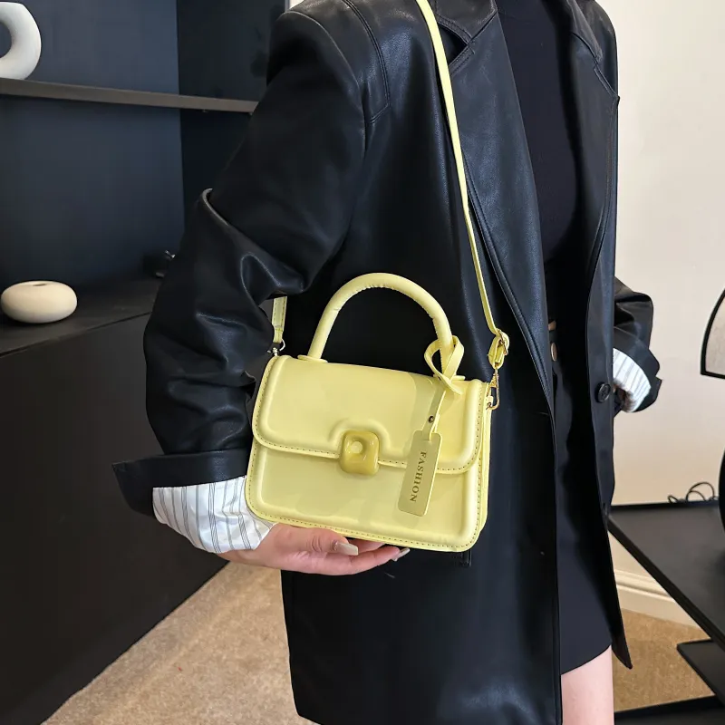RIVMIND PU Handbag Women's White/Black/Pink/Yellow-20