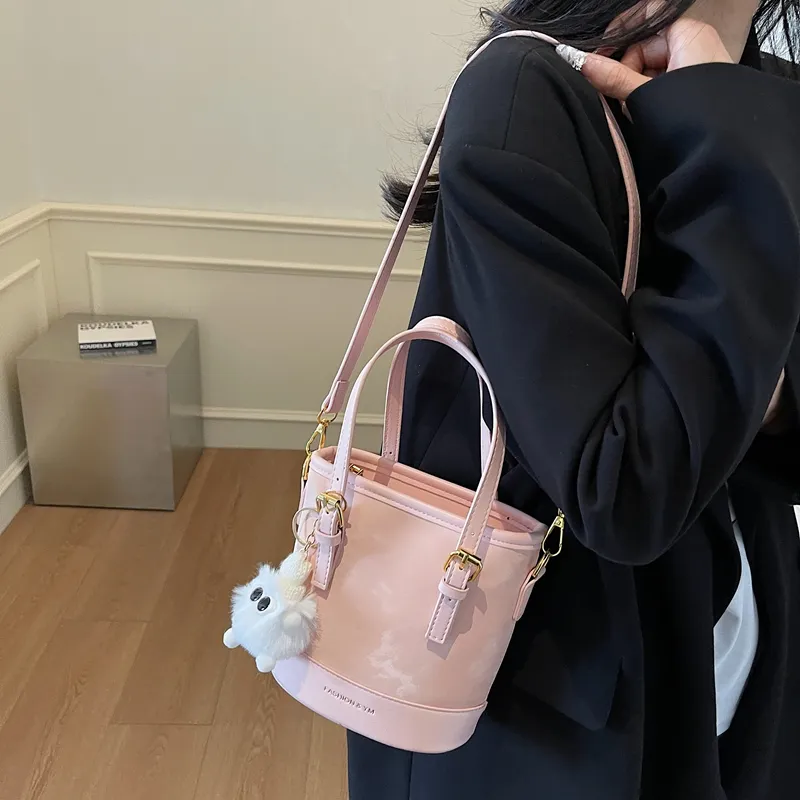 RIVMIND PU Shoulder Bag Women's White/Silver/Pink/Brown/Black-16