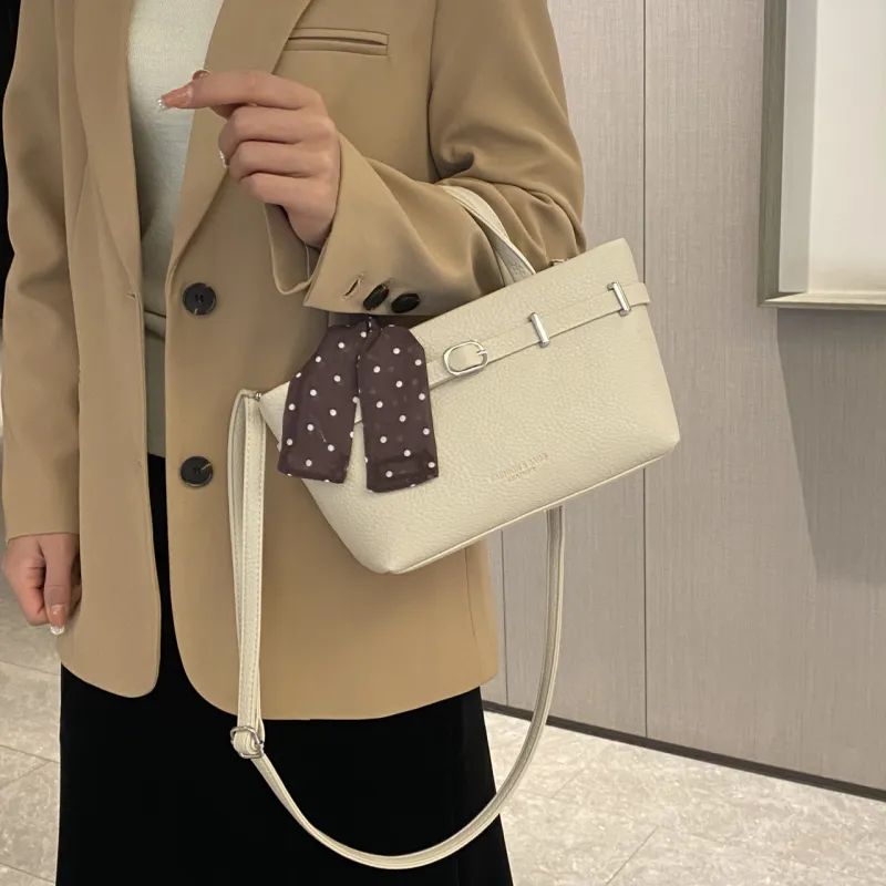 RIVMIND PU Handbag Women's White/Gray/Black/Apricot/Khaki/Coffee-1