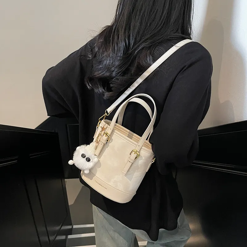 RIVMIND PU Shoulder Bag Women's White/Silver/Pink/Brown/Black-1
