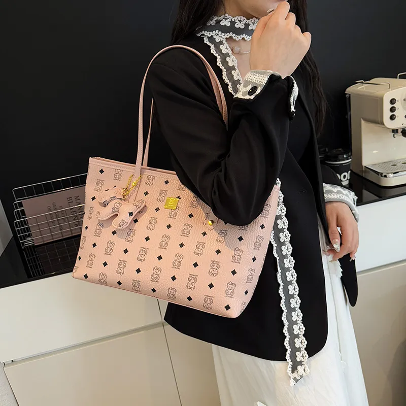 RIVMIND PU Shoulder Bag Women's Ecru/White/Pink/Coffee/Brown/Black-12