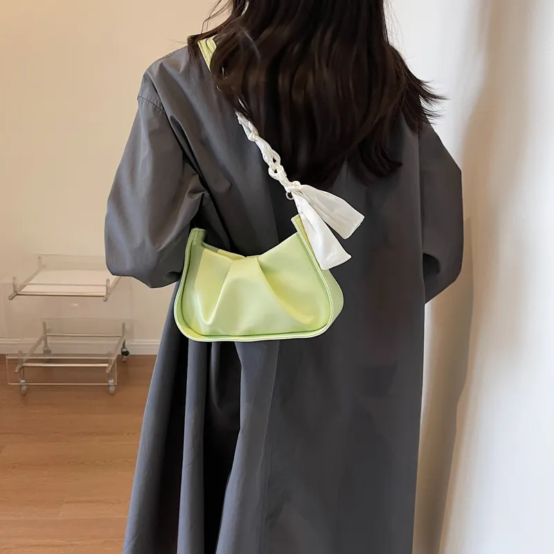 RIVMIND PU Shoulder Bag, Crossbody Bag Regular Women's White/Black/Yellow/Green-16