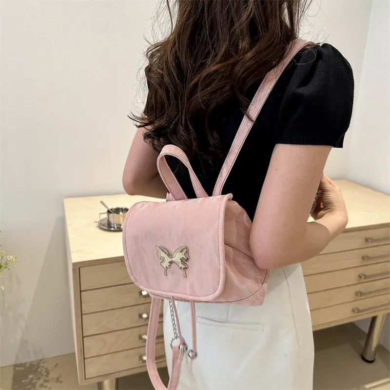 RIVMIND PU Backpack Portable Regular Women's White/Silver/Black/Pink-23