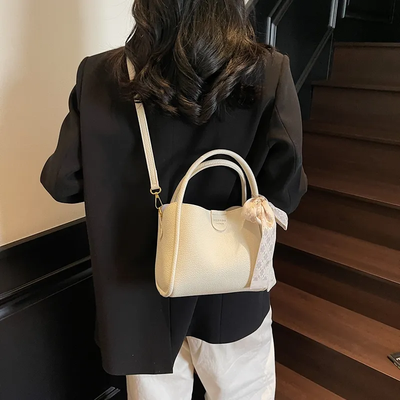 RIVMIND PU Handbag Women's White/Black/Khaki/Blue/Pink-1