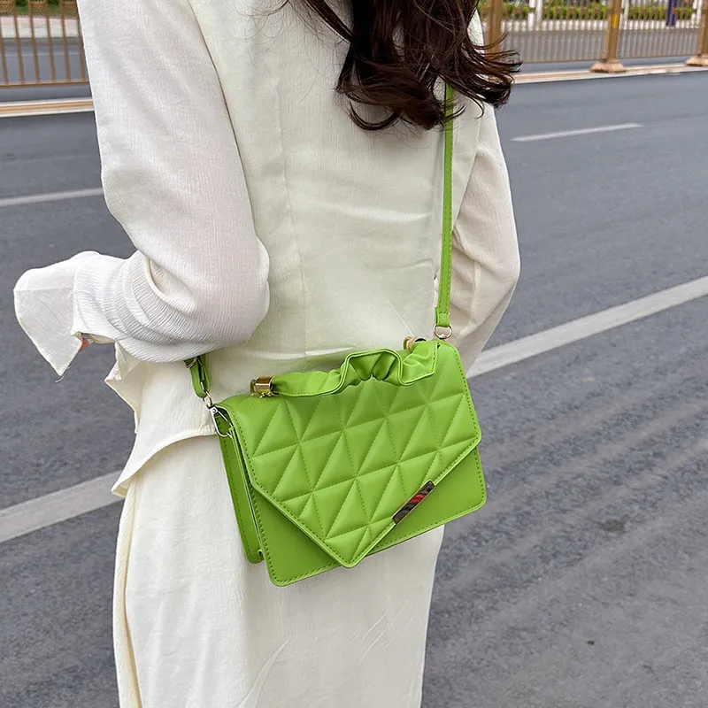 RIVMIND PU Crossbody Bag, Handbag Regular Women's Green/White/Black/Red/Khaki-5