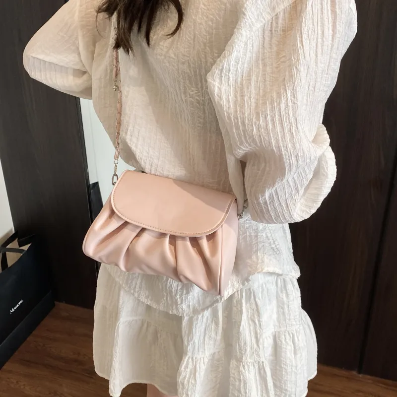 RIVMIND PU Shoulder Bag Women's White/Black/Blue/Pink/Coffee/Brown-19