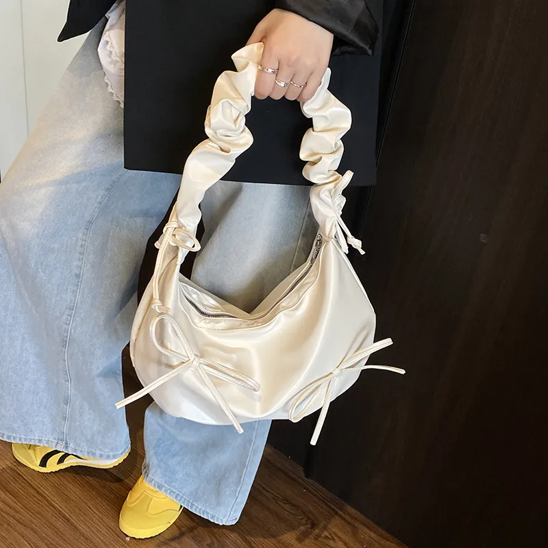 RIVMIND PU Shoulder Bag Women's White/Black/Purple/Yellow/Pink-4