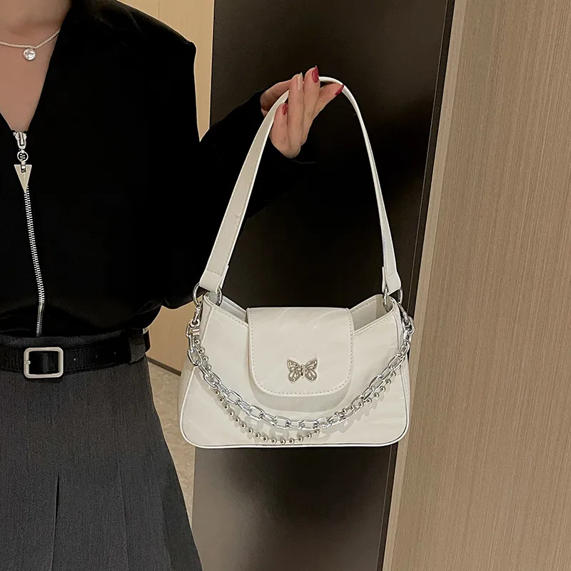 RIVMIND PU Shoulder Bag, Handbag Women's White/Silver/Black/Purple-2
