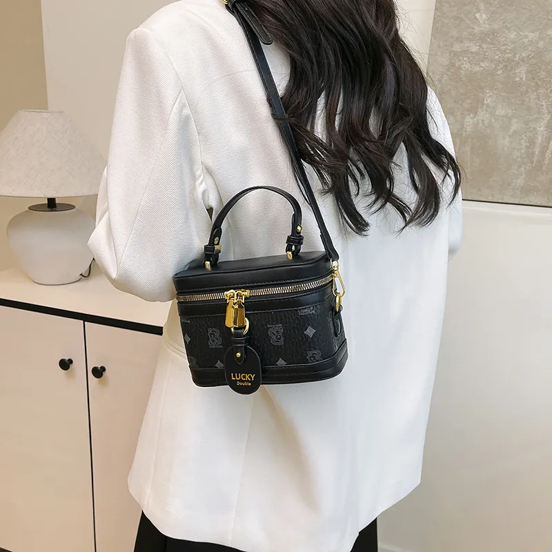 RIVMIND PU One Shoulder Handbag Women's Pink/Brown/White/Black-15