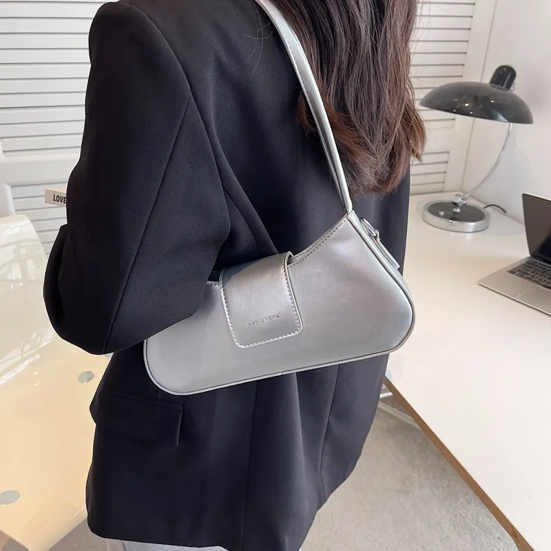 RIVMIND PU Shoulder Bag, Crossbody Bag Women's White/Black/Silver/Black/Pink/Blue-12