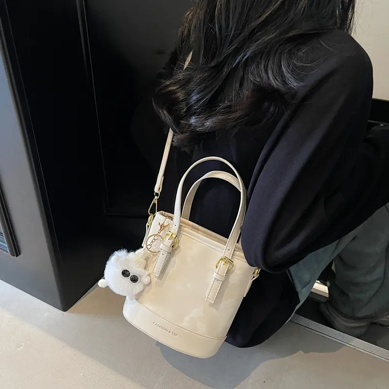 RIVMIND PU Shoulder Bag Women's White/Silver/Pink/Brown/Black-4