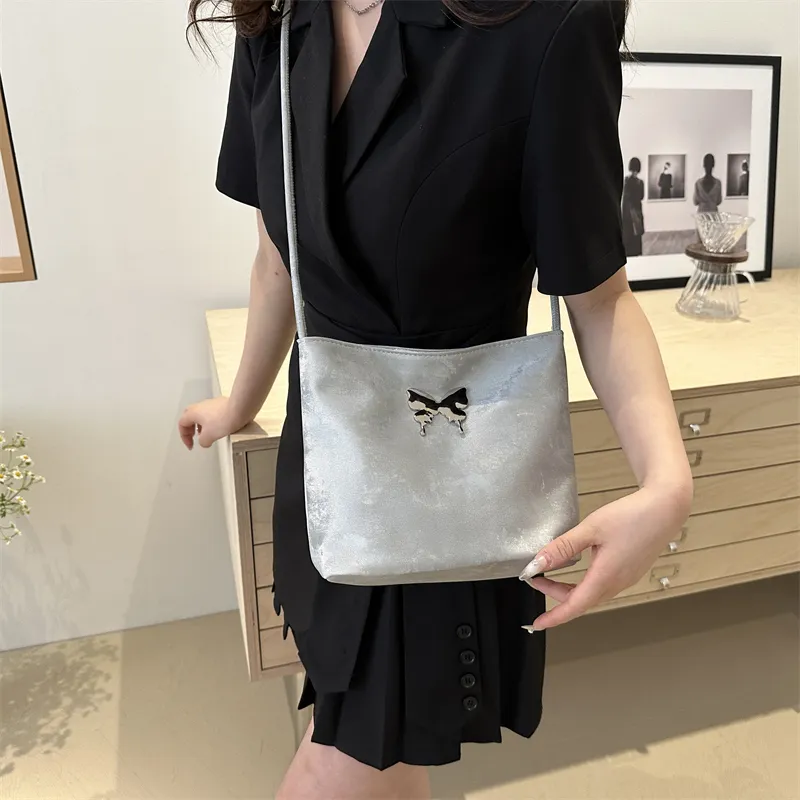 RIVMIND PU Crossbody Bag, Shoulder Bag Women's White/Black/Gray-11