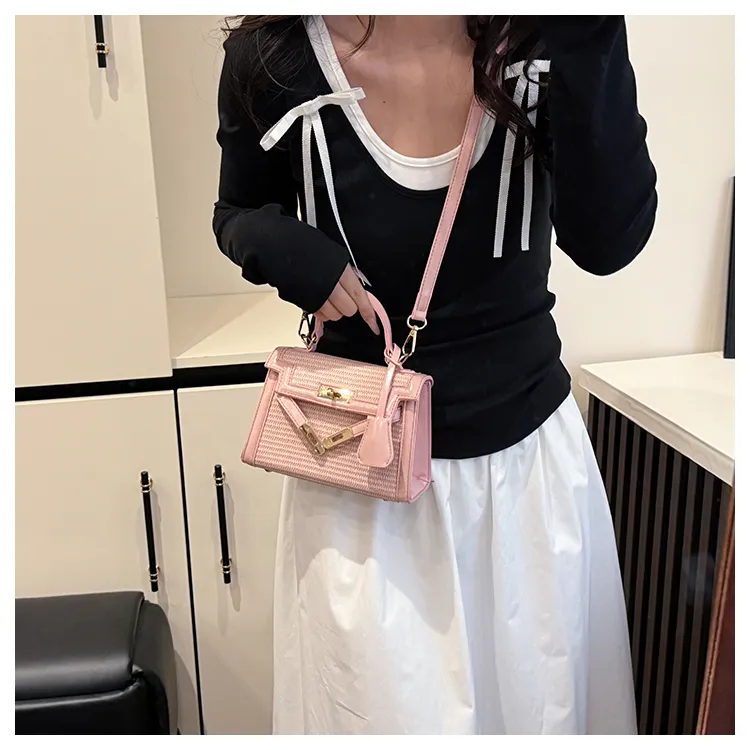 RIVMIND PU Handbag Women's Black/Pink/Khaki/Brown-8