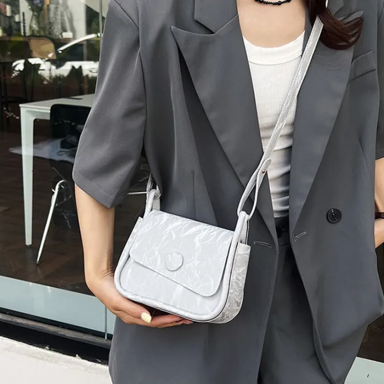 RIVMIND PU Crossbody Bag, Shoulder Bag Regular Women's White/Gray/Green/Pink/Black-6