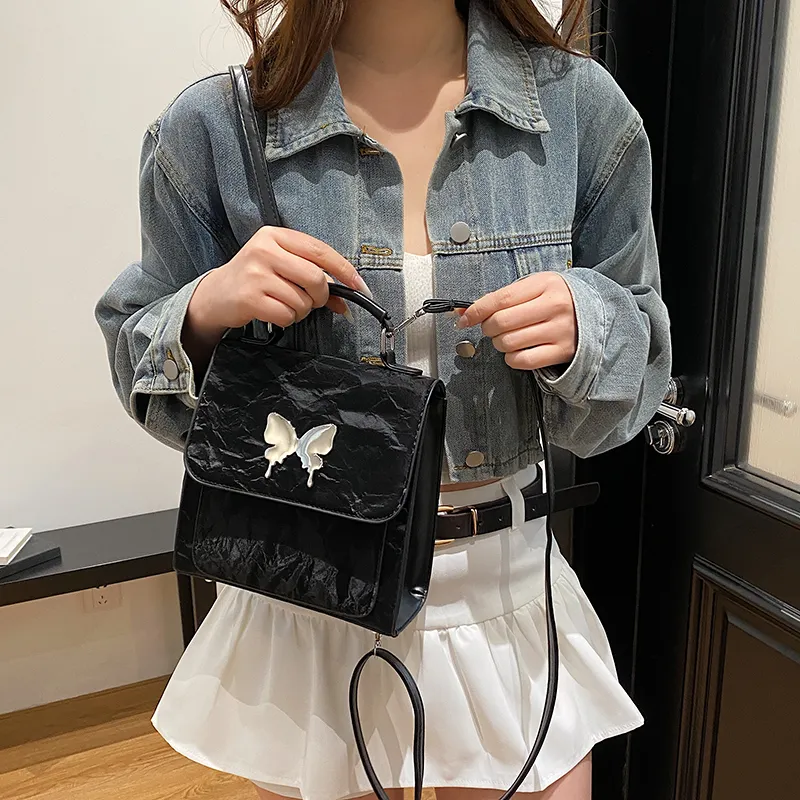 RIVMIND PU Double Shoulder, One Shoulder Handbag Regular Women's White/Black/Green/Blue/Pink/Silver Gray-4