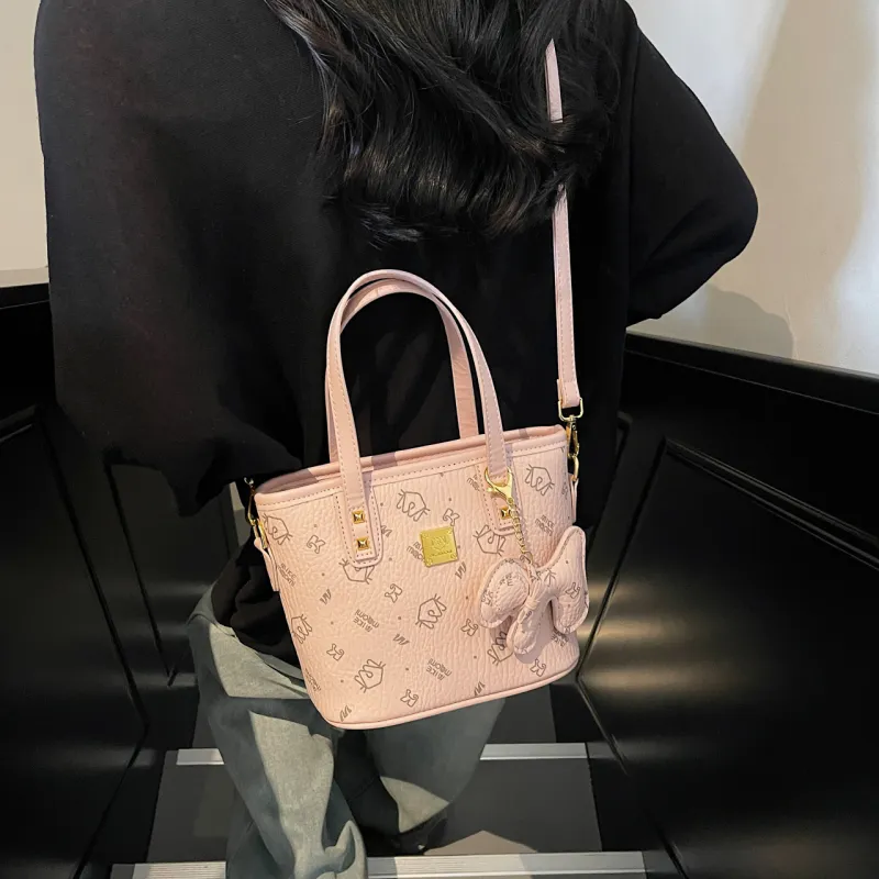 RIVMIND PU One Shoulder Handbag Regular Women's Khaki/Pink/Black/Brown-10