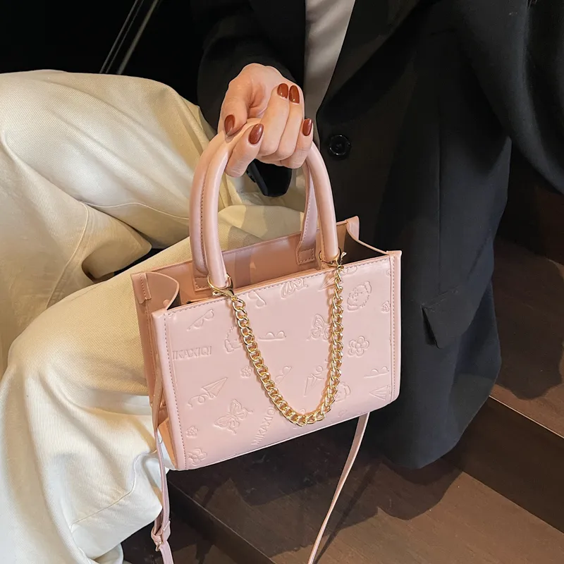 RIVMIND PU Handbag Women's White/Pink/Red/Black-7