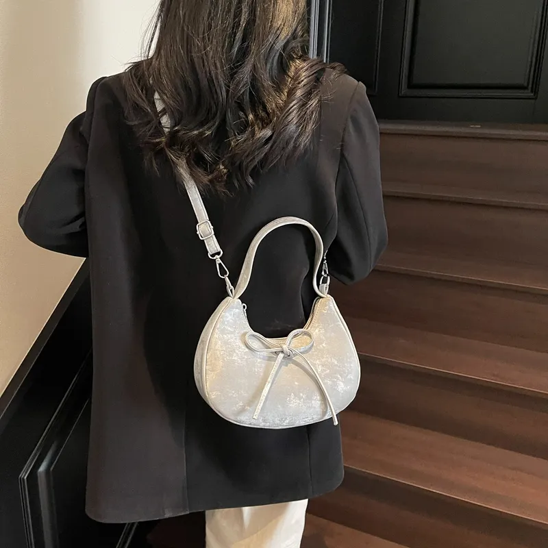 RIVMIND PU Shoulder Bag, Crossbody Bag, Handbag Women's White/Silver/Black/Blue/Pink-15