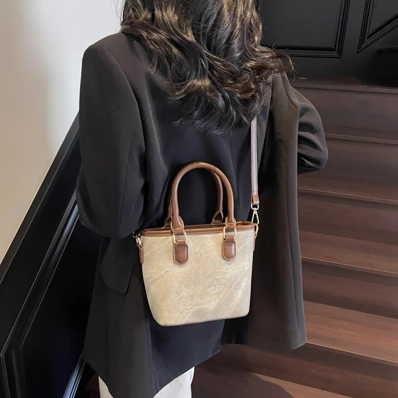 RIVMIND PU Handbag Regular Women's Beige & Black/Black/Brown/Pink-20