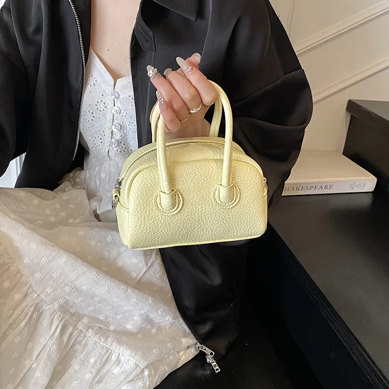 RIVMIND PU One Shoulder Handbag Women's Black/Yellow/Pink/White-9