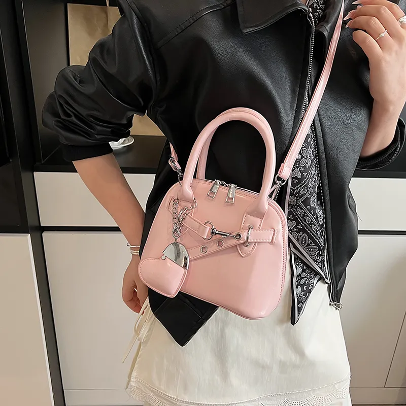 RIVMIND PU One Shoulder Handbag Women's White/Pink/Yellow/Light Blue/Black-8