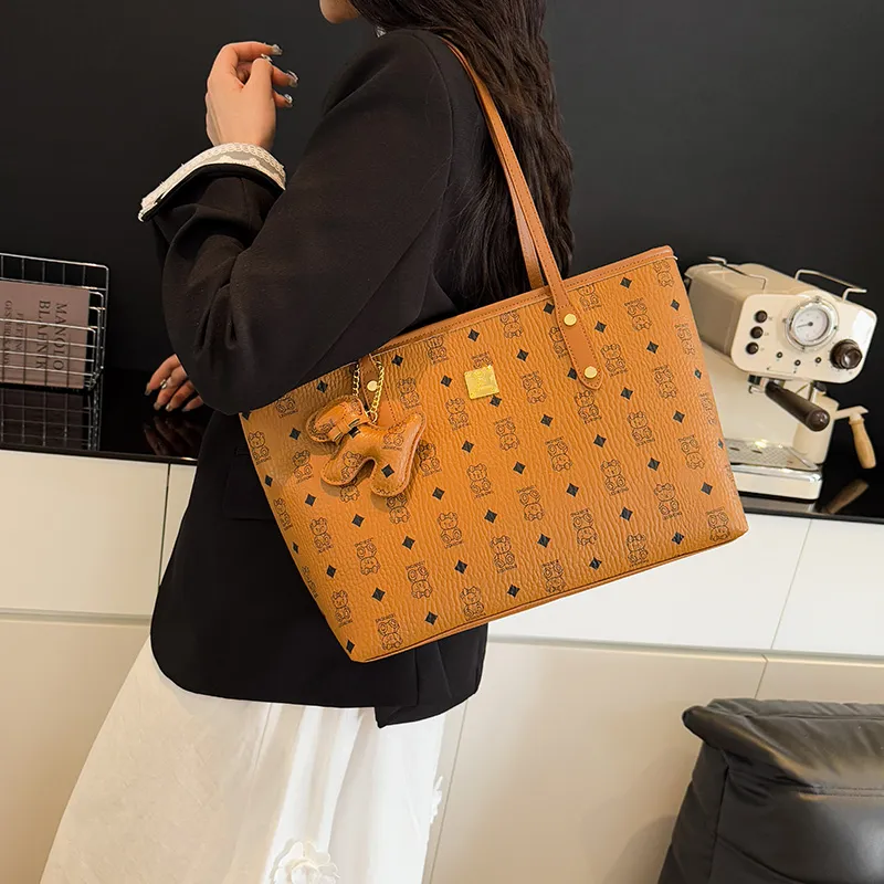 RIVMIND PU Shoulder Bag Women's Ecru/White/Pink/Coffee/Brown/Black-23