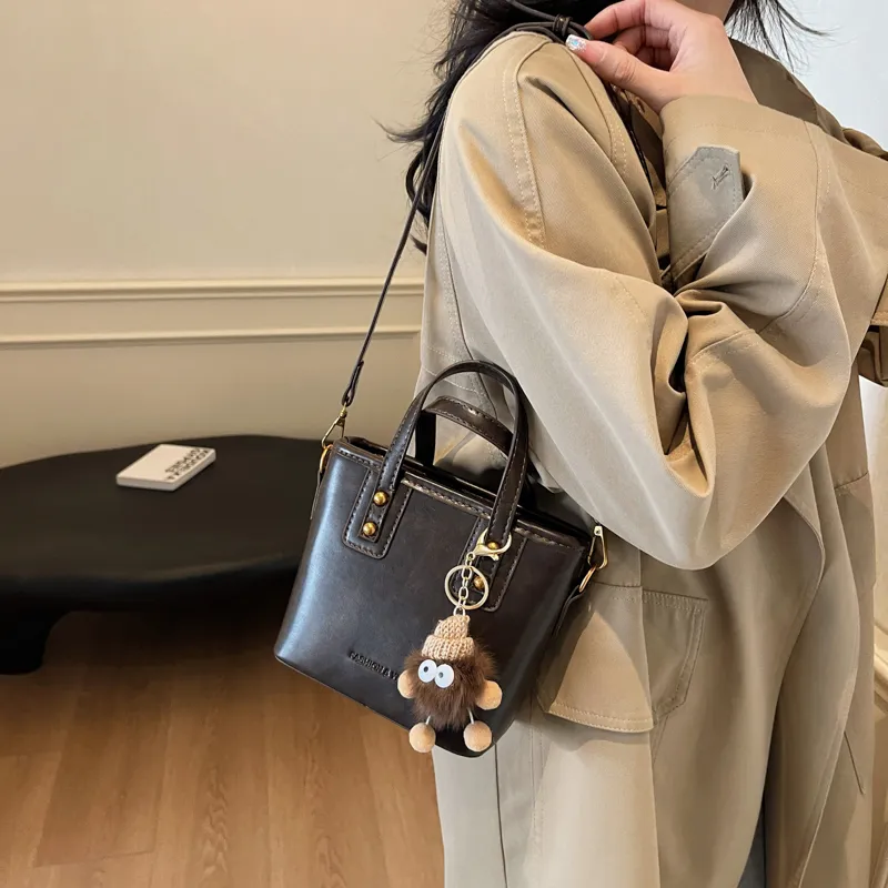 RIVMIND PU Handbag Women's White/Brown/Coffee/Black-14