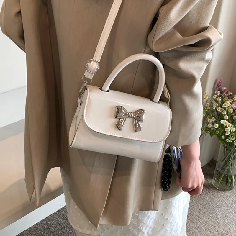RIVMIND PU Handbag Regular Women's White/Silver/Black/Pink-1