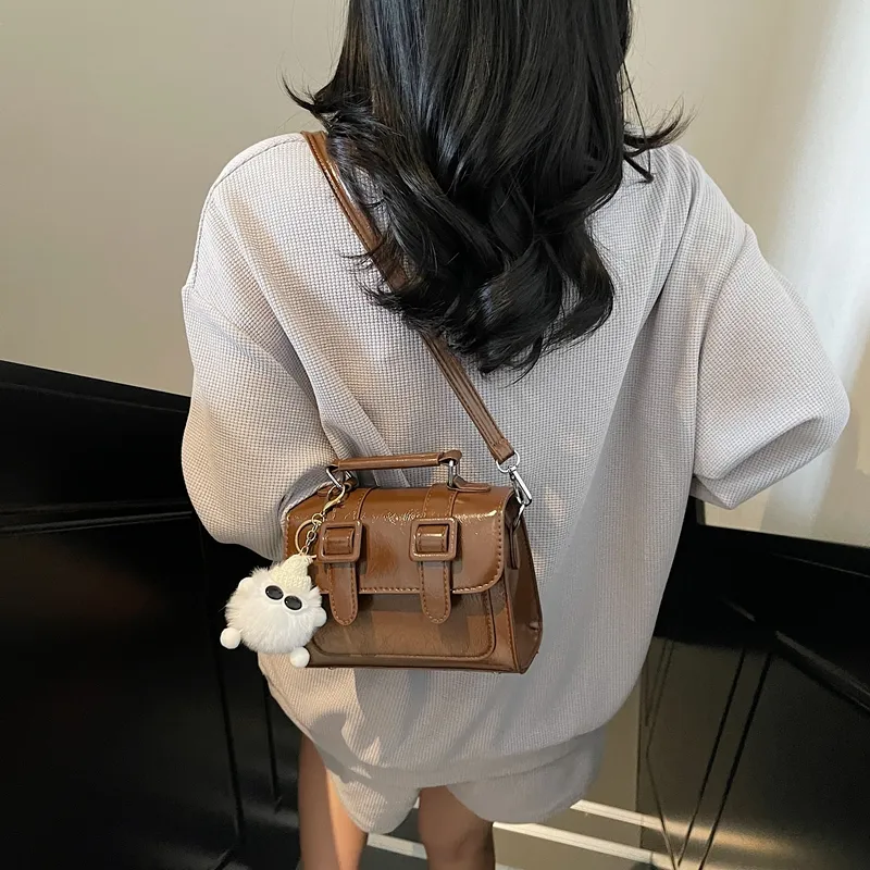 RIVMIND PU Shoulder Bag Women's White/Blue/Brown/Black-11