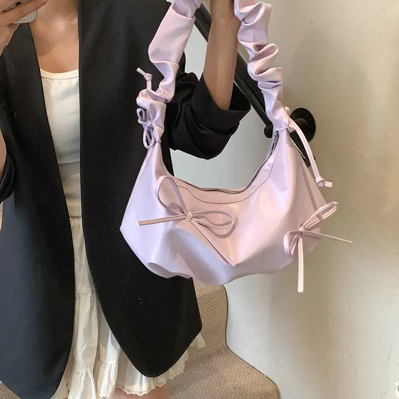 RIVMIND PU Shoulder Bag Women's White/Black/Purple/Yellow/Pink-13