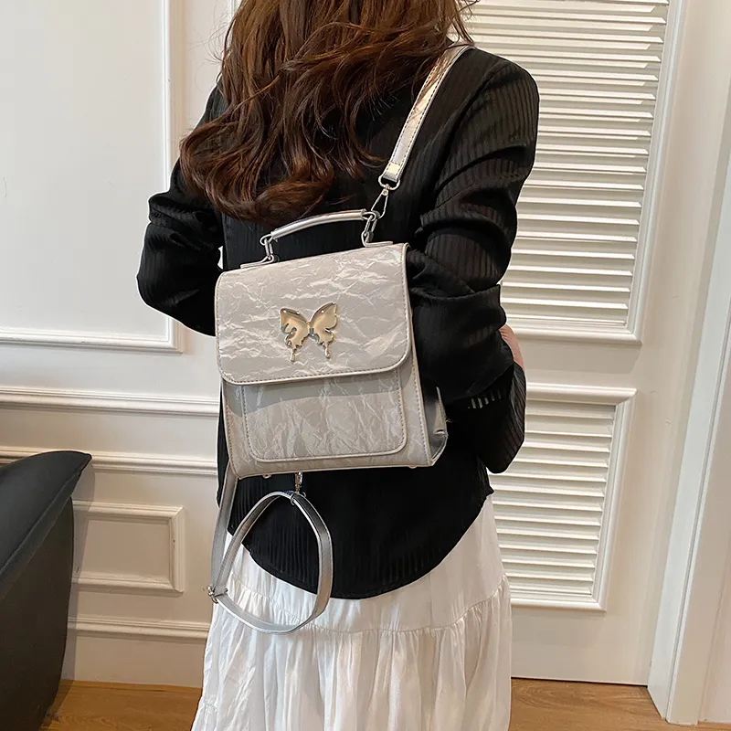 RIVMIND PU Double Shoulder, One Shoulder Handbag Regular Women's White/Black/Green/Blue/Pink/Silver Gray-17