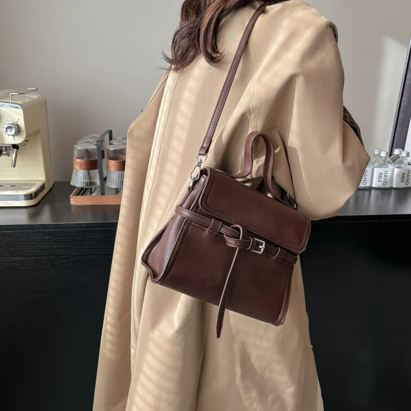 RIVMIND PU Handbag Women's White/Black/Coffee/Brown-14