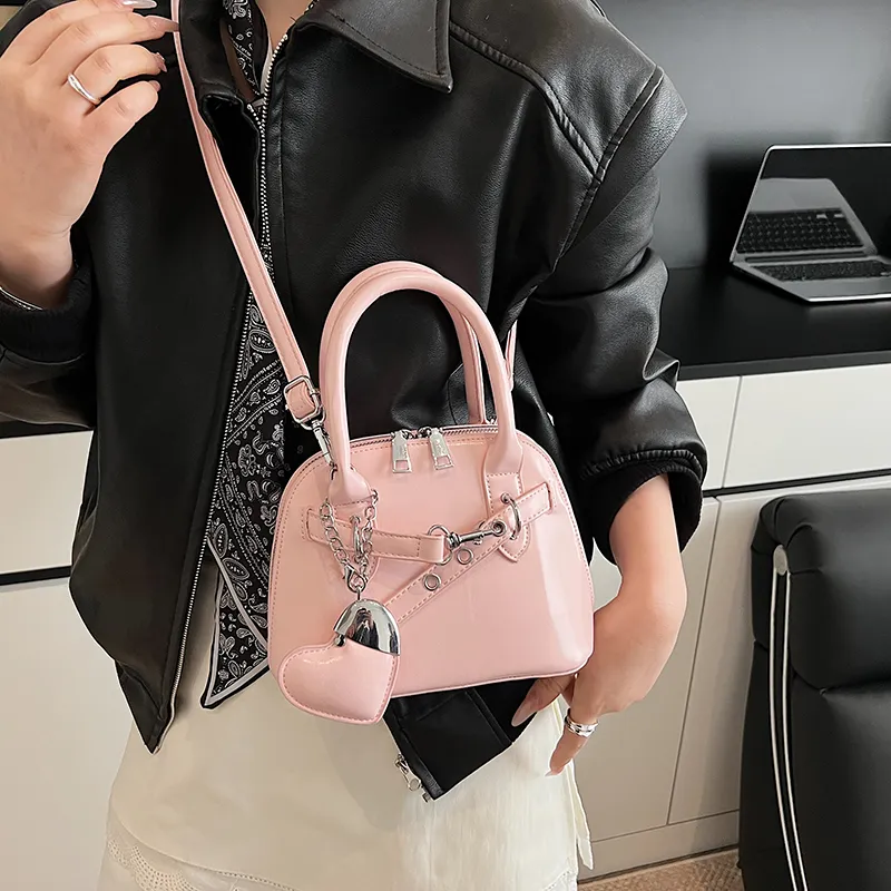 RIVMIND PU One Shoulder Handbag Women's White/Pink/Yellow/Light Blue/Black-6