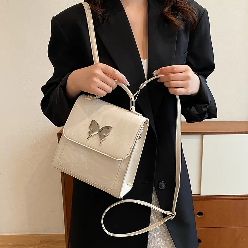 RIVMIND PU Double Shoulder, One Shoulder Handbag Regular Women's White/Black/Green/Blue/Pink/Silver Gray-1
