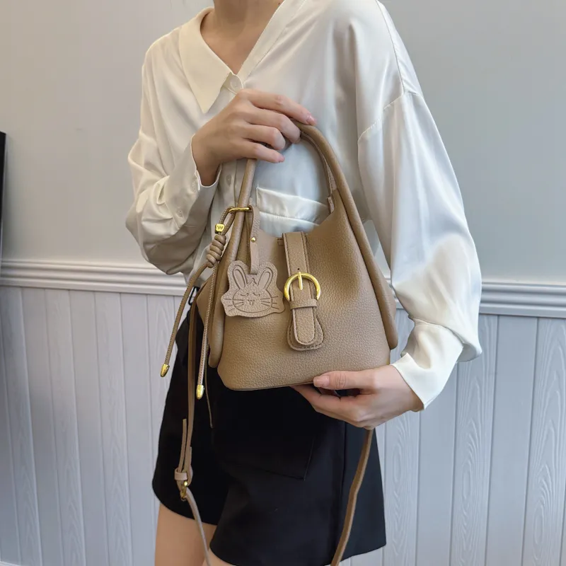 RIVMIND PU Combo Bag Shoulder Bag Crossbody Bag Handbag Women's White/Black/Apricot/Pink-15
