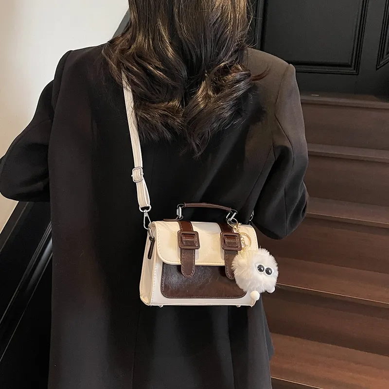 RIVMIND PU Shoulder Bag Women's White/Blue/Brown/Black-3