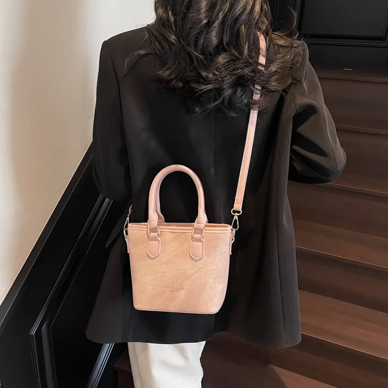RIVMIND PU Handbag Regular Women's Beige & Black/Black/Brown/Pink-14