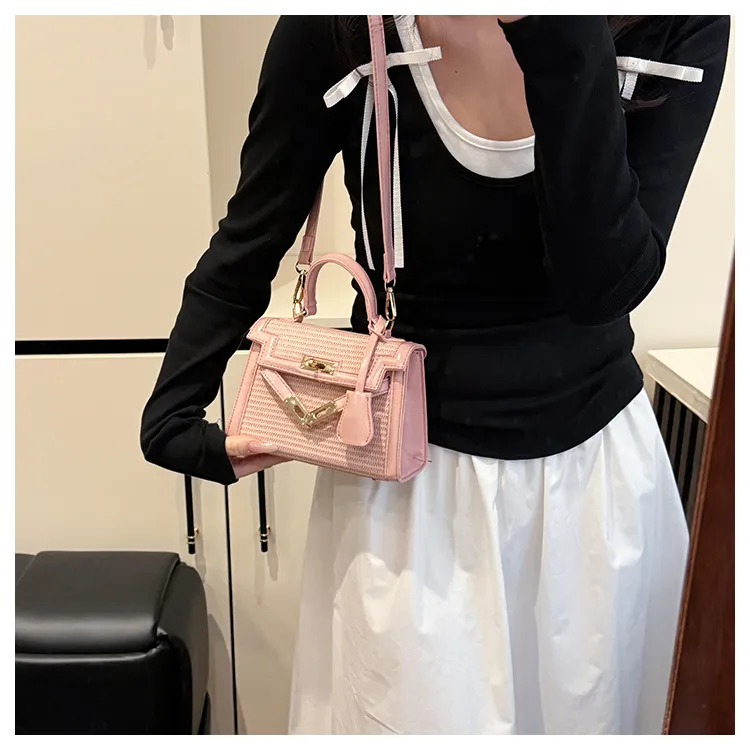RIVMIND PU Handbag Women's Black/Pink/Khaki/Brown-9