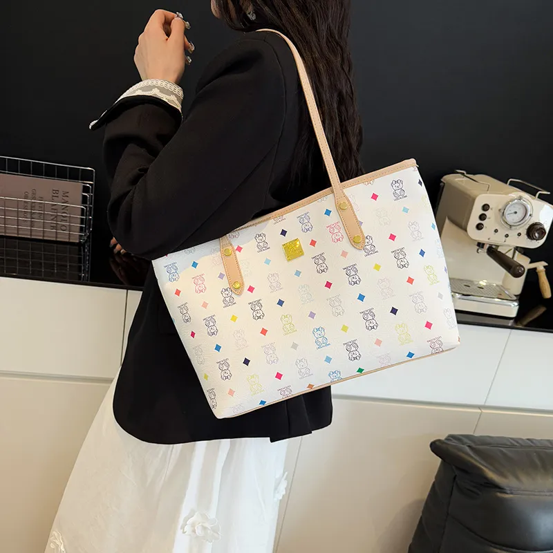 RIVMIND PU Shoulder Bag Women's Ecru/White/Pink/Coffee/Brown/Black-10