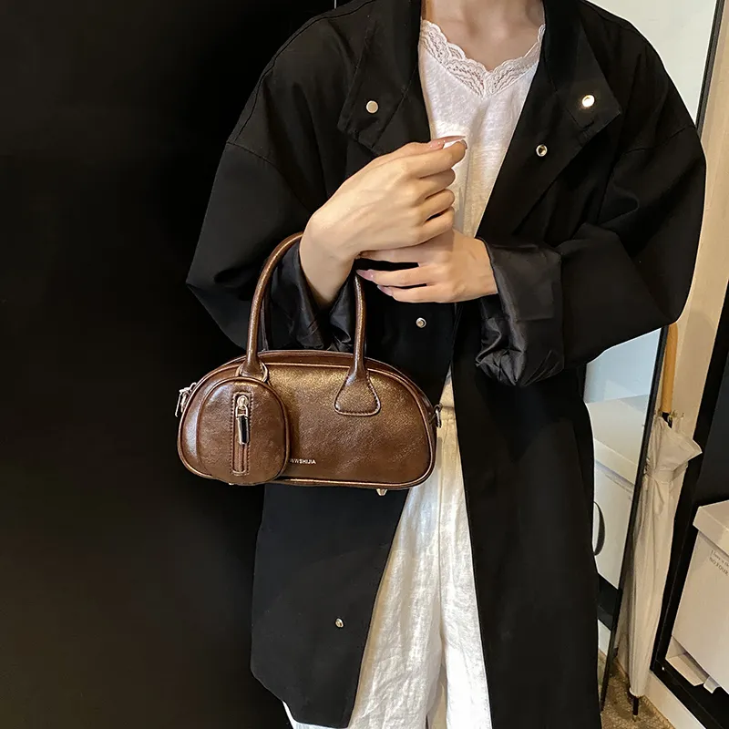 RIVMIND PU Shoulder Bag, Crossbody Bag, Handbag Regular Unisex Black/Red/Coffee/Brown-14