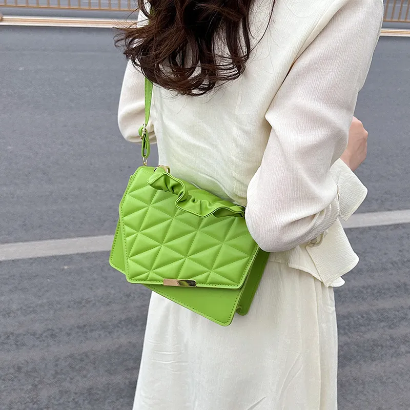 RIVMIND PU Crossbody Bag, Handbag Regular Women's Green/White/Black/Red/Khaki-4