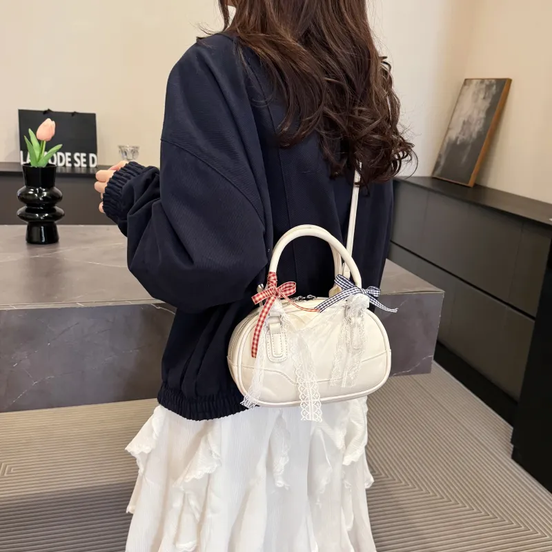RIVMIND PU One Shoulder Handbag Women's White/Black/Pink/Red/Khaki/Green-3