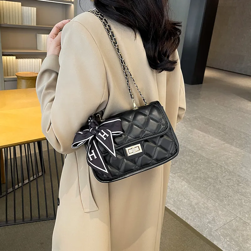 RIVMIND PU Crossbody Bag, Shoulder Bag Women's White/Black-11