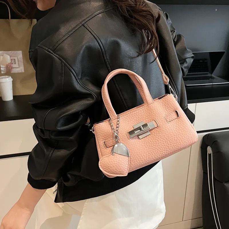 RIVMIND PU Handbag Women's Beige/Pink/Khaki/Black/Gray-7