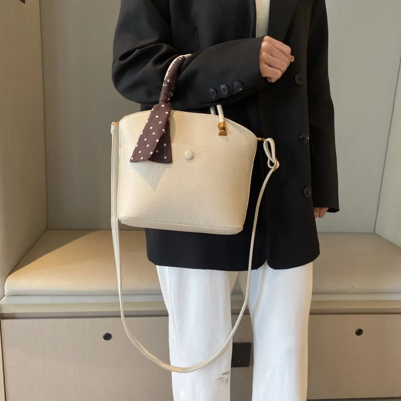 RIVMIND PU Handbag Regular Women's White/Black/Khaki/Coffee/Brown-3