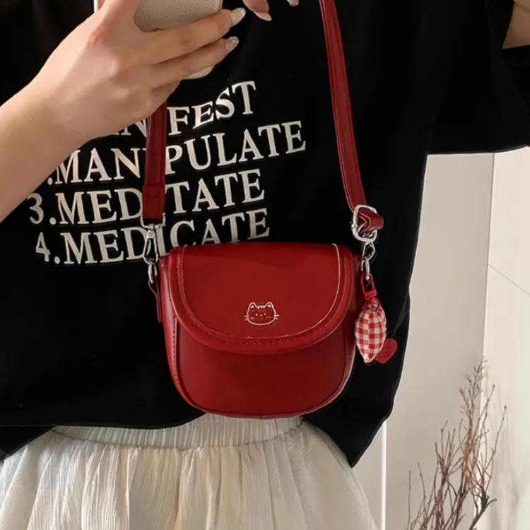 RIVMIND PU Shoulder Bag Crossbody Bag Regular Women's White/Silver/Black/Pink/Red-8