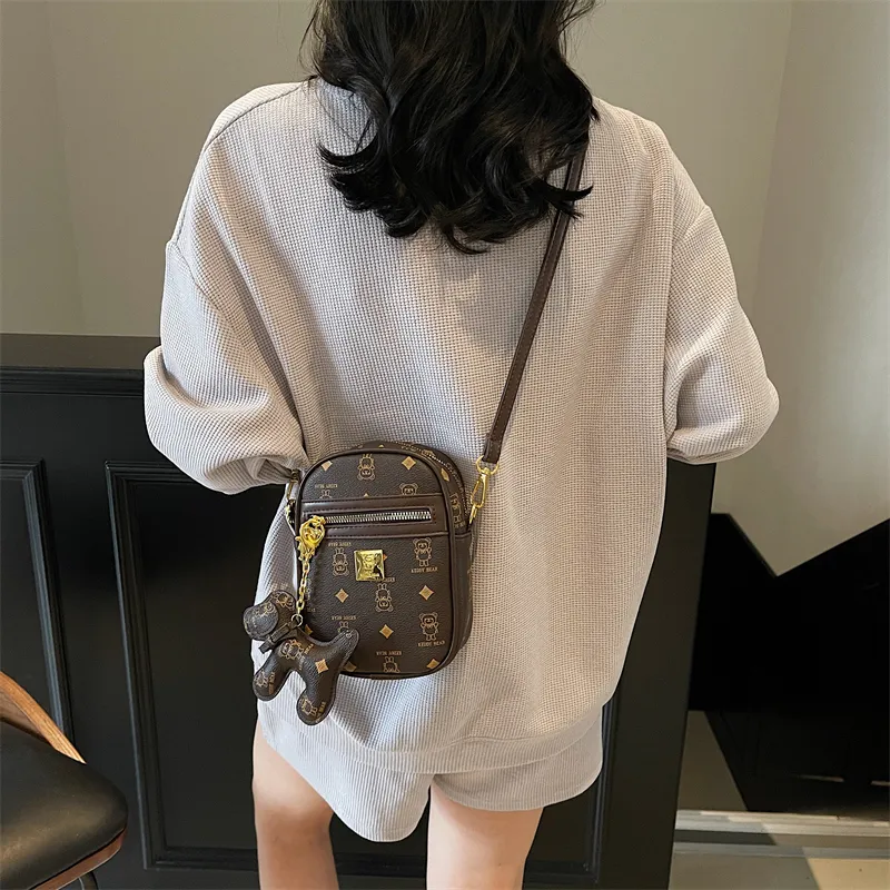 RIVMIND PU Shoulder Bag, Crossbody Bag Women's White/Pink/Coffee/Brown-5