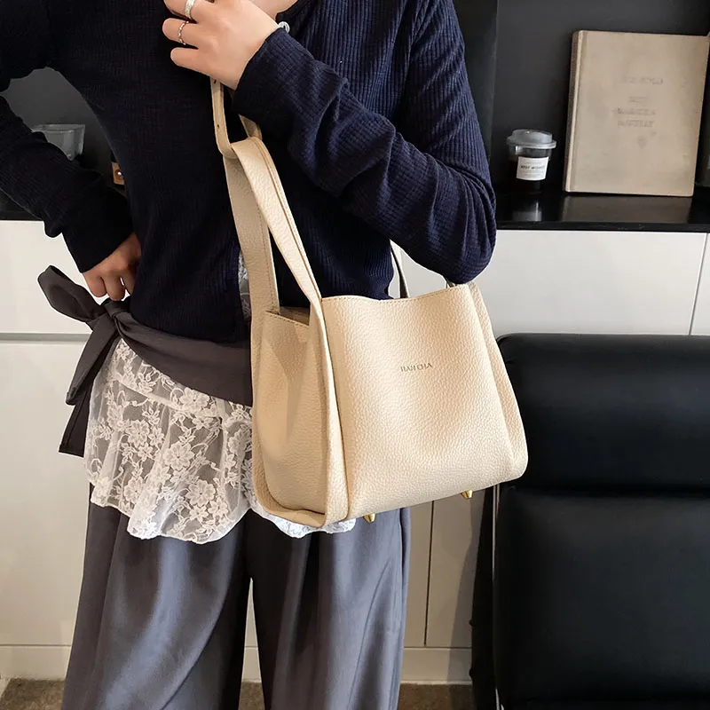 RIVMIND PU Handbag Women's Beige/Apricot/Black/Elephant Gray-10