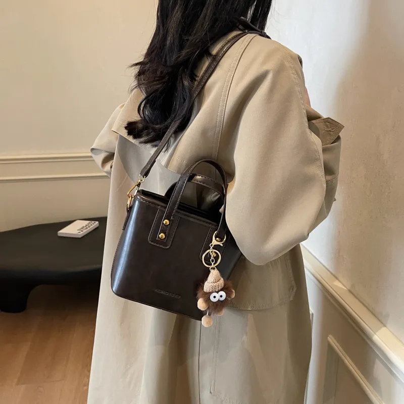 RIVMIND PU Handbag Women's White/Brown/Coffee/Black-13