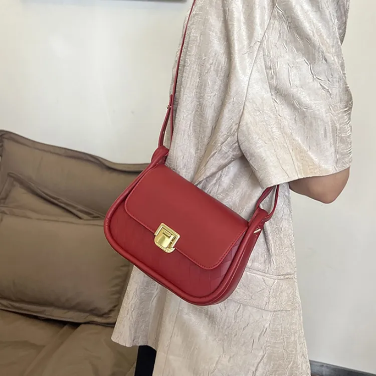 RIVMIND PU Crossbody Bag Regular Women's White/Black/Red/Brown/Green-12
